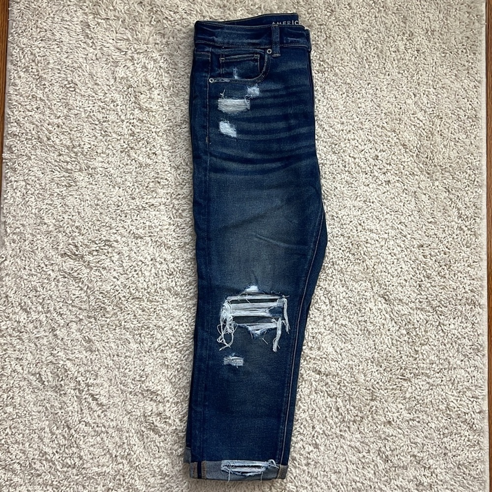WOMENS AMERICAN EAGLE TOMGIRL VINTAGE JEANS SIZE 8 SHORT NWT - Picture 3 of 12